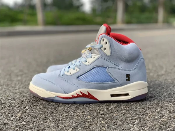 Trophy Room x Air Jordan 5 Ice Blue - 2019-07-02 - Replica shoes