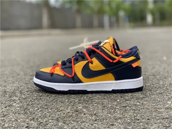 Off-White x Nike Dunk Low University Gold - Replica shoes