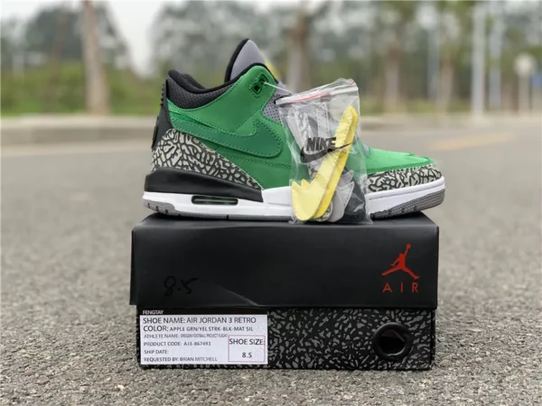 Air Jordan 3 Tinker Oregon Ducks PE - 2018-12-24 - Replica shoes