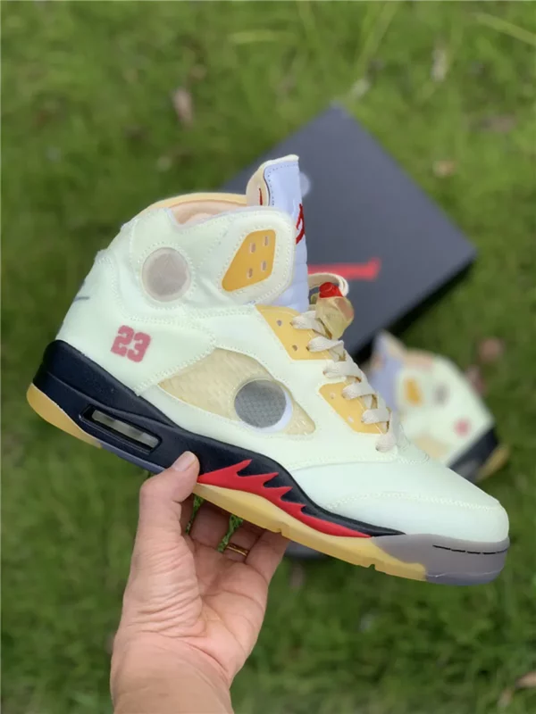 OFF-WHITE x Air Jordan 5 Sail - Replica shoes