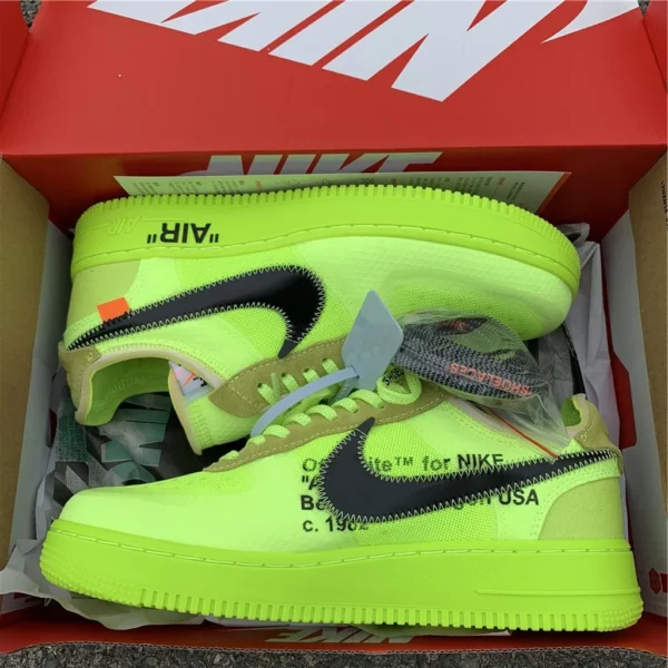 OFF-WHITE x Nike Air Force 1 Volt - Replica shoes