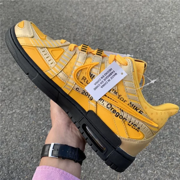 Nike Air Rubber Dunk Off-White University Gold - Replica shoes