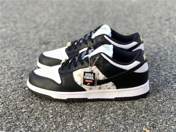 Supreme x Nike SB Dunk Low Black Stars - Replica shoes