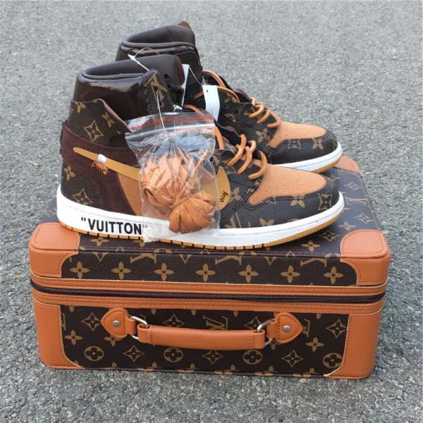 $280 OFF-WHITE x LV x Air Jordan 1 - 2018-09-23 - Replica shoes