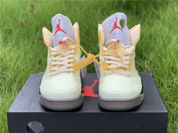 OFF-WHITE x Air Jordan 5 Sail - Replica shoes