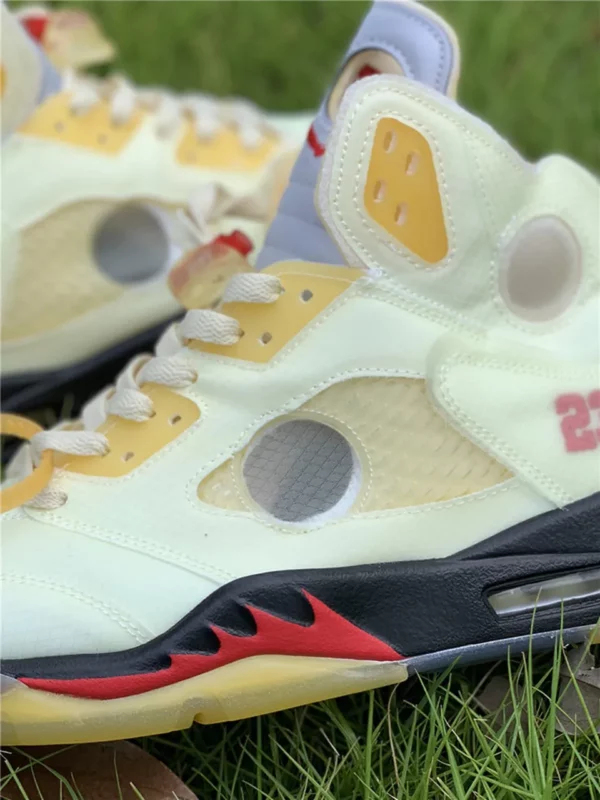 OFF-WHITE x Air Jordan 5 Sail - Replica shoes