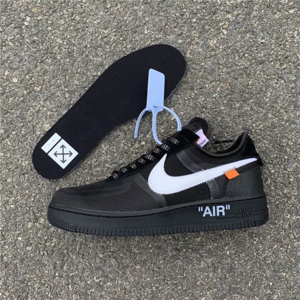 Off-White Nike Air Force 1 Low Black - Replica shoes