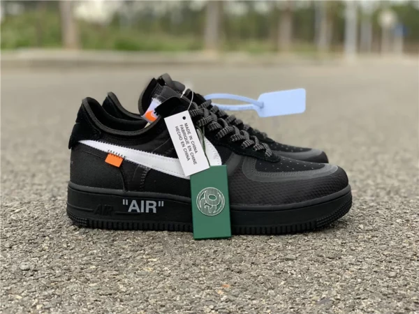 Off-White Nike Air Force 1 Low Black - Replica shoes