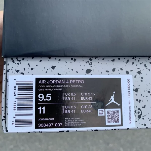 Air Jordan 4 Cool Grey - 2019-08-14 - Replica shoes