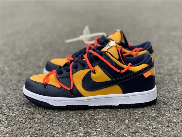 Off-White x Nike Dunk Low University Gold - Replica shoes