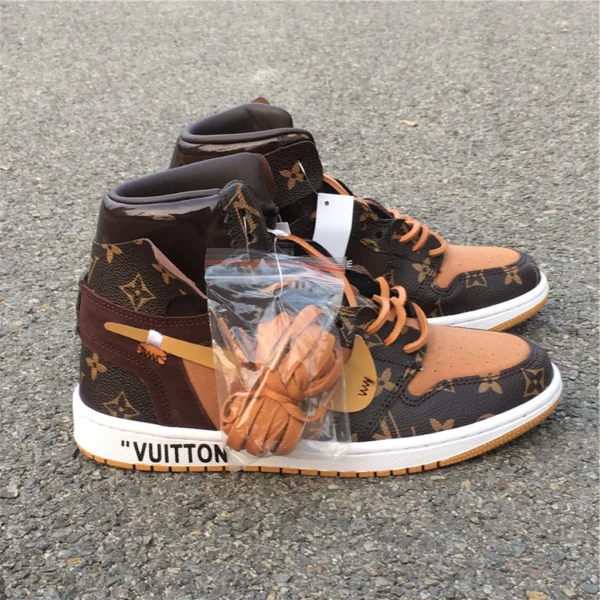 $280 OFF-WHITE x LV x Air Jordan 1 - 2018-09-23 - Replica shoes