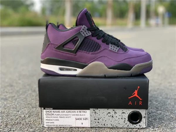 Travis Scott x Air Jordan 4 Purple Suede - 2019-05-15 - Replica shoes