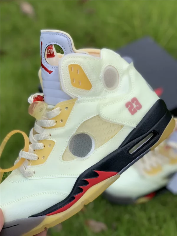 OFF-WHITE x Air Jordan 5 Sail - Replica shoes