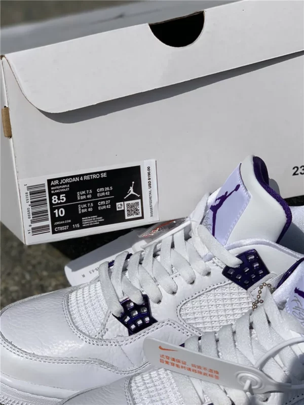 Air Jordan 4 Court Purple - Replica shoes