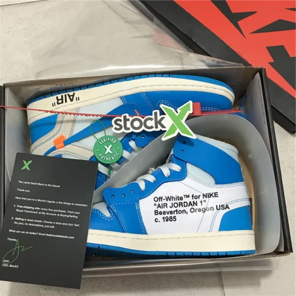 OFF-WHITE x Air Jordan 1 Powder Blue - 2018-10-13 - Replica shoes