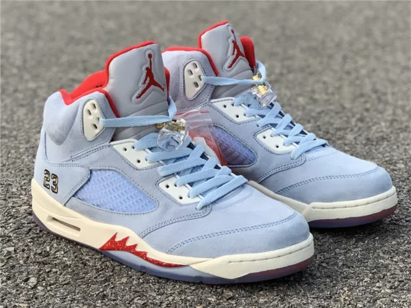 Trophy Room x Air Jordan 5 Ice Blue - 2019-07-02 - Replica shoes