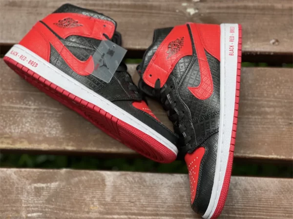 Air Jordan 1 Mid GS Bred-07-02 - Replica shoes