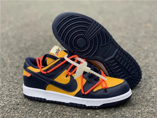 Off-White x Nike Dunk Low University Gold - Replica shoes