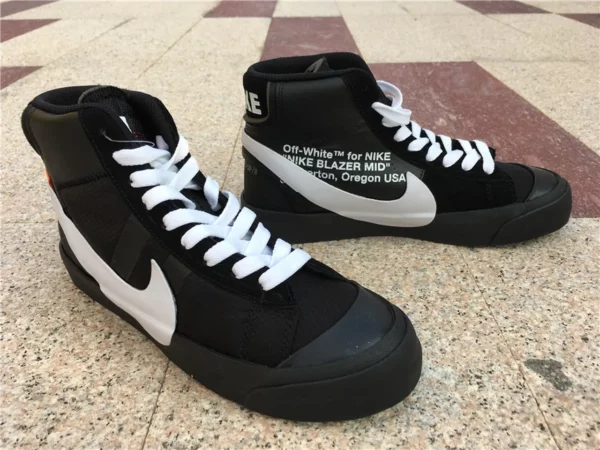 OFF-WHITE x Nike Blazer Studio Mid Black - Replica shoes