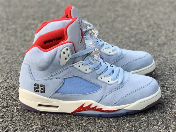 Trophy Room x Air Jordan 5 Ice Blue - 2019-07-02 - Replica shoes