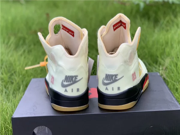 OFF-WHITE x Air Jordan 5 Sail - Replica shoes