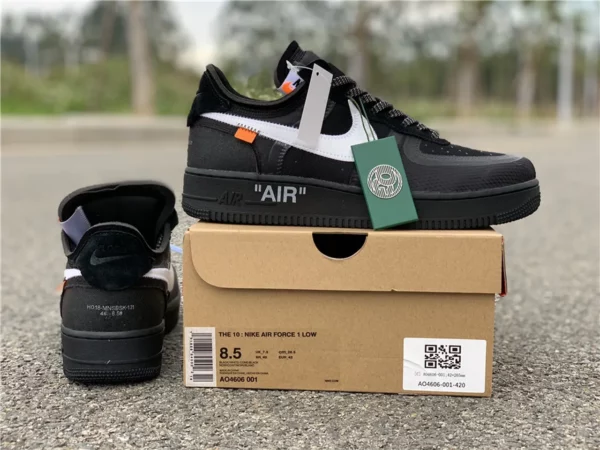 Off-White Nike Air Force 1 Low Black - Replica shoes