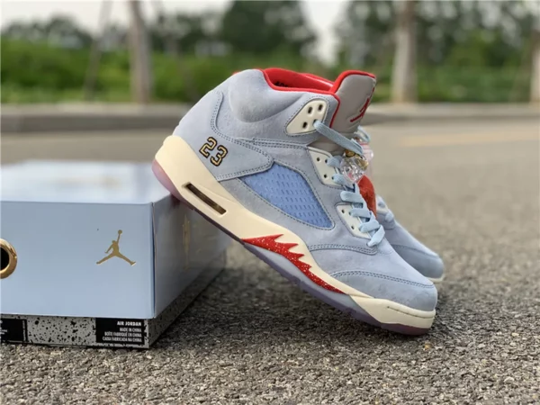 Trophy Room x Air Jordan 5 Ice Blue - 2019-07-02 - Replica shoes