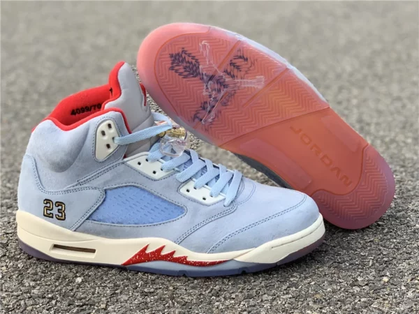 Trophy Room x Air Jordan 5 Ice Blue - 2019-07-02 - Replica shoes