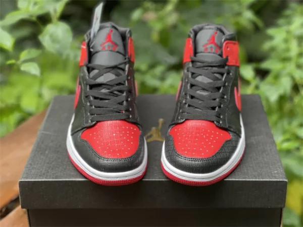 Air Jordan 1 Mid GS Bred-07-02 - Replica shoes