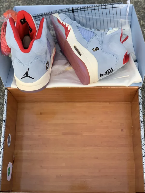 Trophy Room x Air Jordan 5 Ice Blue - 2019-07-02 - Replica shoes