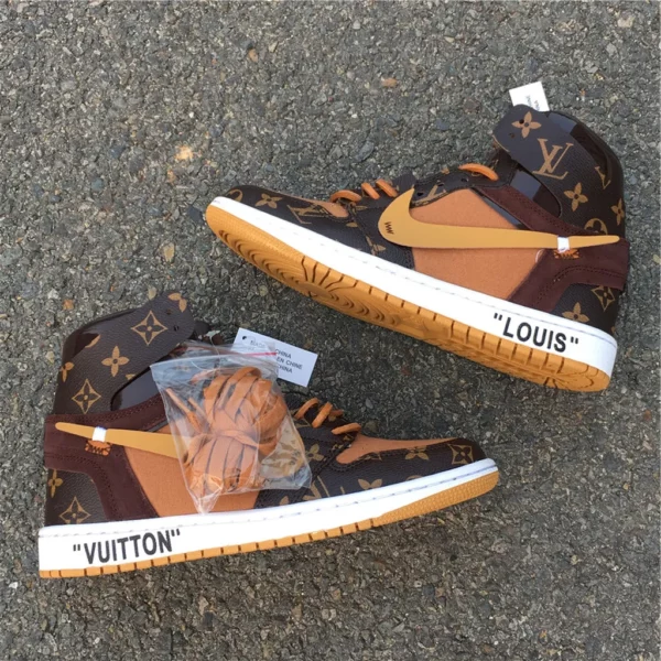 $280 OFF-WHITE x LV x Air Jordan 1 - 2018-09-23 - Replica shoes