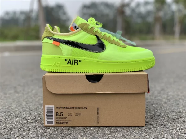 OFF-WHITE x Nike Air Force 1 Volt - Replica shoes