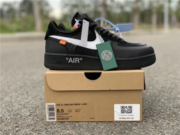 Off-White Nike Air Force 1 Low Black - Replica shoes