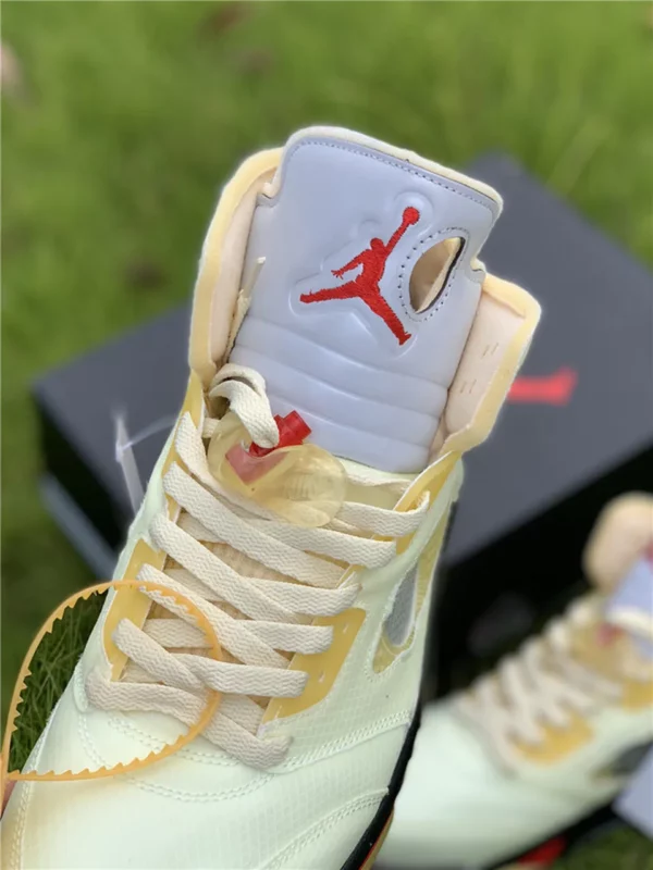 OFF-WHITE x Air Jordan 5 Sail - Replica shoes