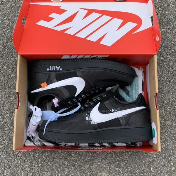 Off-White Nike Air Force 1 Low Black - Replica shoes