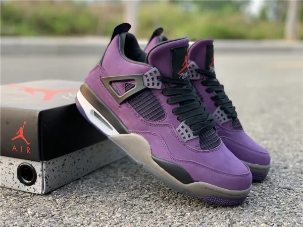 Travis Scott x Air Jordan 4 Purple Suede - 2019-05-15 - Replica shoes