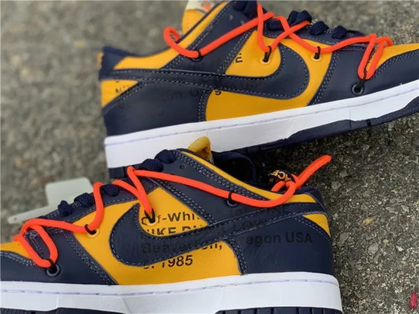 Off-White x Nike Dunk Low University Gold - Replica shoes