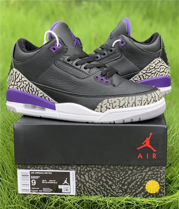 Air Jordan 3 Court Purple - Replica shoes