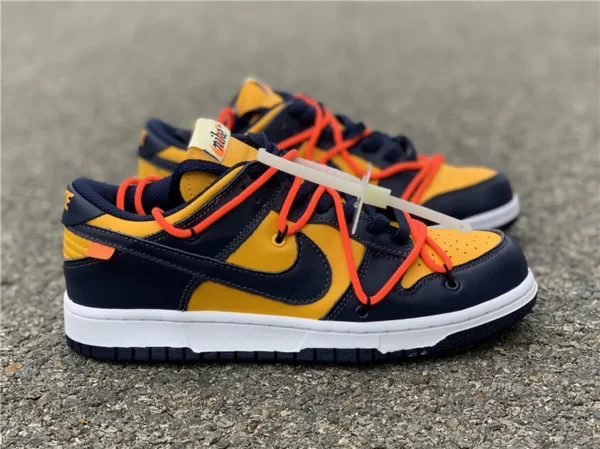 Off-White x Nike Dunk Low University Gold - Replica shoes