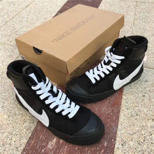 OFF-WHITE x Nike Blazer Studio Mid Black - Replica shoes