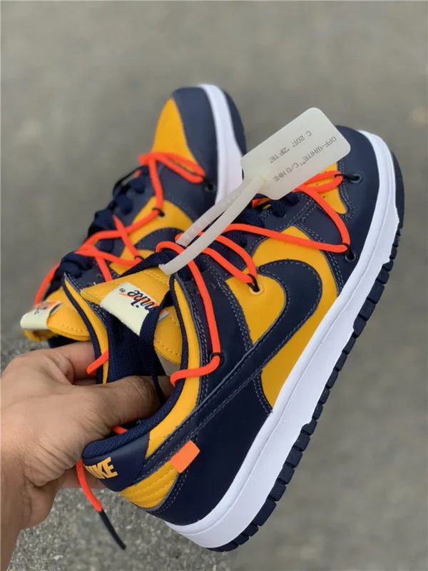 Off-White x Nike Dunk Low University Gold - Replica shoes