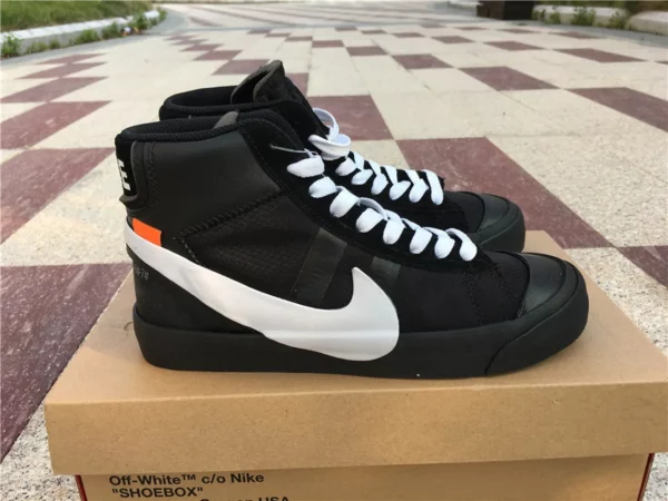 OFF-WHITE x Nike Blazer Studio Mid Black - Replica shoes