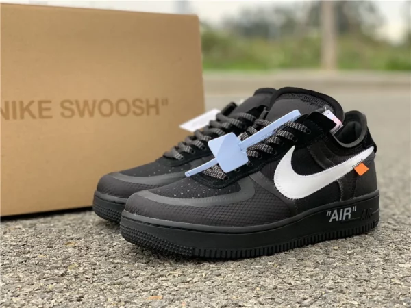 Off-White Nike Air Force 1 Low Black - Replica shoes