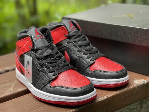 Air Jordan 1 Mid GS Bred-07-02 - Replica shoes