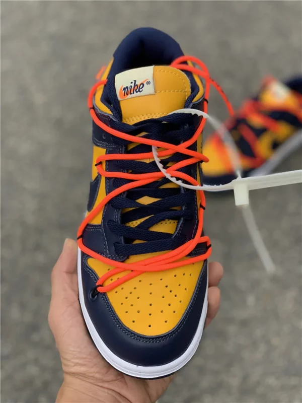 Off-White x Nike Dunk Low University Gold - Replica shoes