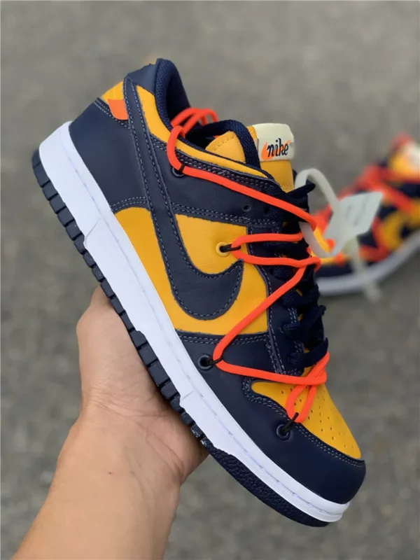 Off-White x Nike Dunk Low University Gold - Replica shoes