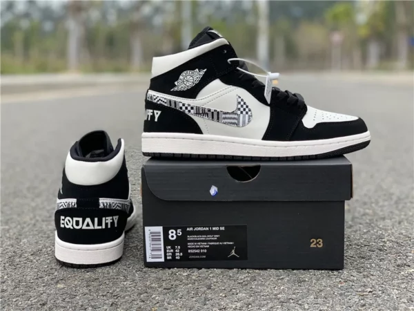 Air Jordan 1 Mid BHM EQUALITY - 2019-03-19 - Replica shoes