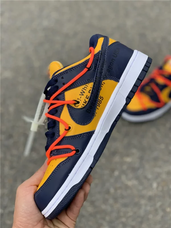 Off-White x Nike Dunk Low University Gold - Replica shoes