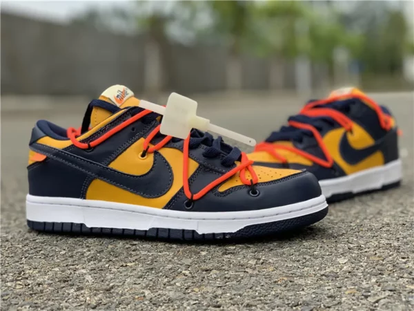 Off-White x Nike Dunk Low University Gold - Replica shoes