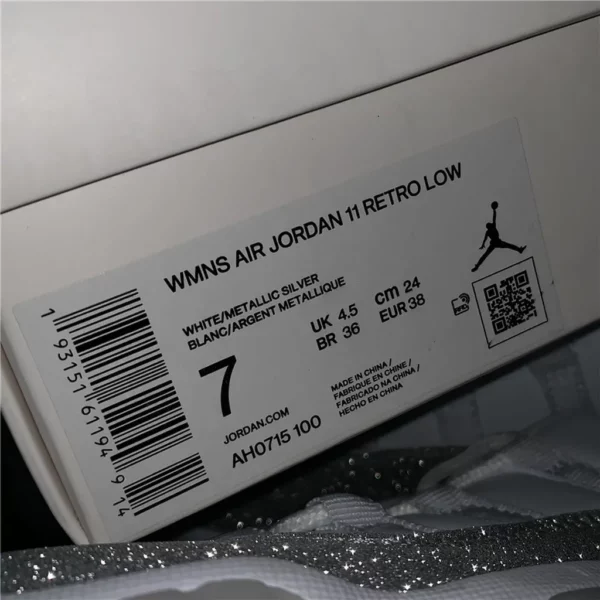 Air Jordan 11 WMNS Metallic Silver - Replica shoes